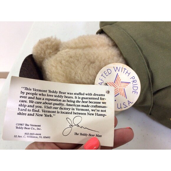 The Vermont Teddy Bear Company State Police Officer Cop Bear New - Picture 3 of 7